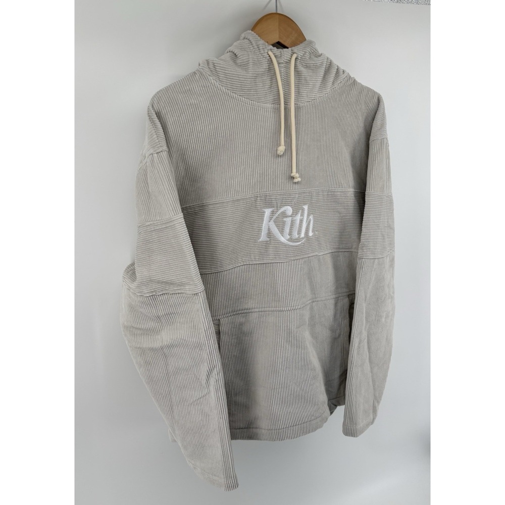NWOT Kith Corduroy Double Pocket Hoodie Hallow Men's Sz XL FW21 Casual Sweater - Picture 2 of 11